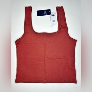 Abercrombie & Fitch Ribbed Crop Tank top Large NWT